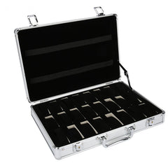 24 Grid Aluminum Suitcase Case Display Storage Box Watch Storage Box Case Watch Bracket Clock Watch Clock Box